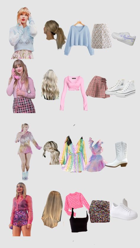 Lover Theme Outfit, Taylor Swift Recreated Outfits, Lover Era Outfits Shein, Casual Lover Era Outfits, Simple Lover Era Outfit, Taylor Swift Eras Tour Outfits Matching, Eras Outfits Lover, Lover Eras Outfits, Taylor Swift Lover Era Outfits Ideas