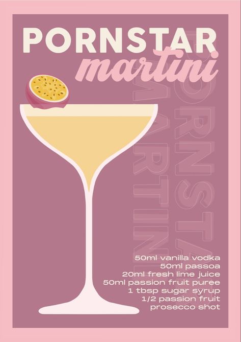 Vintage Cocktail Poster, Pink Martinis, Uni Posters, Cocktail Posters, Bartender Drinks Recipes, Flat Inspiration, 24 Birthday, Bartender Drinks, Printable Wall Collage