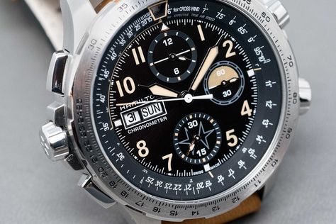 Silicon technology makes its way into a tried-and-true, ETA-supplied chronograph caliber for the very first time. Hamilton Watches Men, Hamilton Watches, Hamilton Khaki, Hamilton Watch, Breitling Watch, Limited Editions, Omega Watch, Chronograph, Time Piece