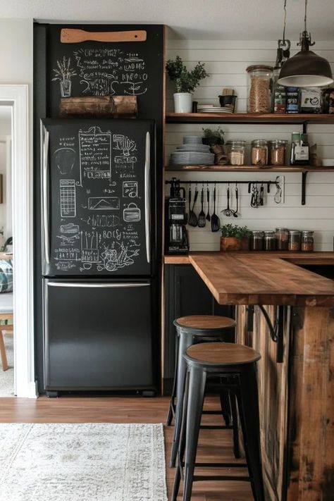 "Get organized with an Easy DIY Chalkboard Wall! 🖊️🛠️ Perfect for keeping track of lists, schedules, and notes. #ChalkboardWall #DIYOrganization #HomeInspo" Chalkboard Backsplash Kitchen, Chalkboard Wall Organization Ideas, Chalkboard Ideas For Kitchen, Wall Organization Ideas, Kitchen Chalkboard Wall, Diy Chalkboard Wall, Chalkboard Wall Kitchen, Kitchen Chalkboard, Diy Organizer