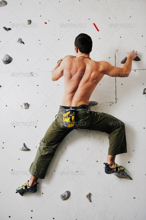 climbing by dotshock. young and fit man exercise free mountain climbing on indoor practice wall#fit, #man, #young, #climbing Man Exercise, Free Climb, Men Exercises, Fit Man, Indoor Climbing, Climbing Gym, Graphics Layout, Body Reference Drawing, Mountain Climbing