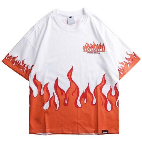 "ON FIRE" Cool Shirts For Girls, Jersey Fashion, Summer Cotton Tops, Fire Flame, Shirt Design Inspiration, Men Streetwear, Streetwear Summer, Hipster Outfits, Estilo Punk