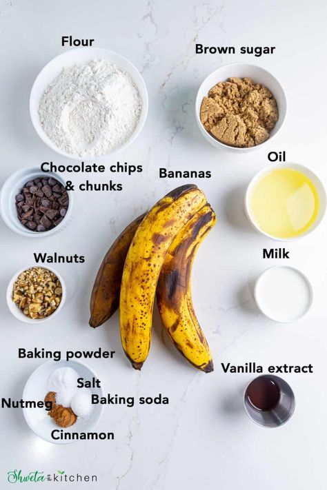 Healthy Eggless Banana Bread, Egg Less Banana Bread, Eggless Banana Bread Muffins, No Eggs Banana Bread, Chocolate Chip Banana Bread No Eggs, Banana Bread With No Eggs, Easy Banana Bread No Egg, Banana Bread Recipe Egg Free, Banana Recipe No Eggs