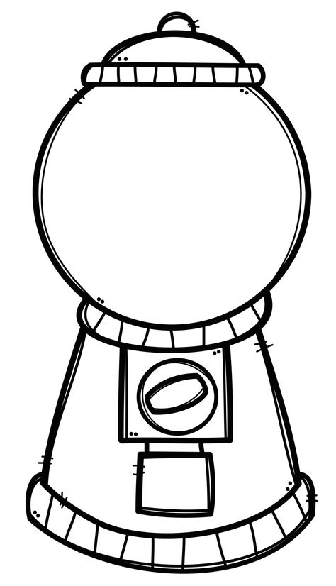 Gumball Machine Coloring Page, Gumball Machine Template, Gumball Machine Drawing, Buble Gum, Bubble Gum Machine, Creative Clips Clipart, Gumball Machine, Cartoon Clip Art, Toddler Preschool