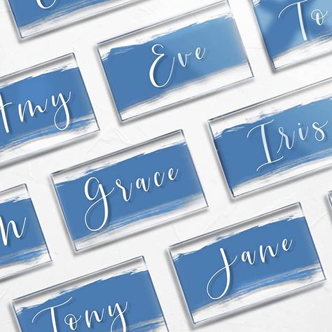 Amazon.com: Clear Acrylic Place Cards for Wedding, 100pcs– Blank Rectangle Escort Acrylic Plates - Perfect for Dinner Parties, Table Numbers, Guest Name, Food Signs and Special Event Decoration, 3 1/2 x 2 : Home & Kitchen Place Cards For Wedding, Acrylic Place Cards, Free Wedding Cards, Cards For Wedding, Anniversaire Diy, Table Name Cards, Wedding Table Names, Wedding Name Cards, Birthday Party Decorations Diy