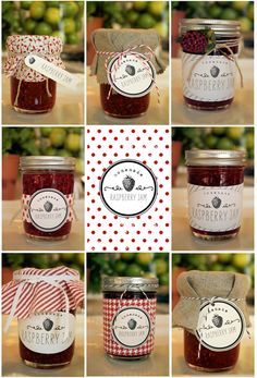 Raspberry Freezer Jam, Jones Design Company, Jam Packaging, Canning Jar Labels, Jam Label, Freezer Jam, Canning Labels, Cadeau Diy, Homemade Jam