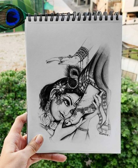 Sketch Of Radha Krishna, Radha Krishna Sketch, Krishna Sketch, Radha Krishna, Krishna, Sketch