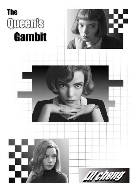 Queens Gambit Tattoo, Queens Gambit Poster, The Queens Gambit Posters, The Queens Gambit Benny And Beth, The Queens Gambit Memes, Tattoo Designs, Queen, Layout, Tattoos