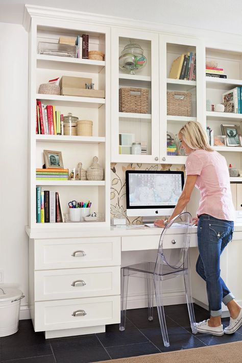 Things to Never Throw Away Office Laundry Room Combo Small Spaces, Pantry Office Combo, Office Storage Room, Laundry Office, Laundry Room Decorating, Built In Lockers, Laundry Room Storage Shelves, Small Laundry Room Organization, Room Storage Diy