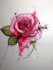 Watercolor Tattoo, probably my favorite rose! http://tattoo-ideas.us/watercolor-tattoos/ Watercolor Rose Tattoos, Tattoo Rose, Desenho Tattoo, Cat Air, Ink Drawings, Trendy Tattoos, Watercolor Rose, Skin Art, Rose Tattoos