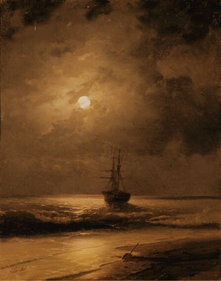 Ivan Aivazovsky Wallpaper, Gathering Storm Aivazovsky, Ivan Ivazofski Painting, Ivan Ivazofski, Anchor Painting, Russian Painters, Ivan Aivazovsky, Famous Artworks, Marine Landscape