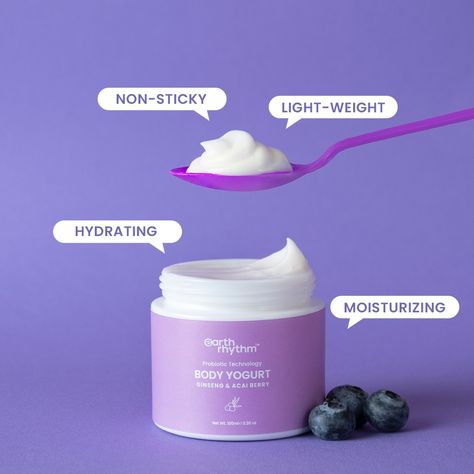 Your skin deserves some Ginseng love! 💜 Dive into the goodness of Ginseng & Acâi body yogurt to give your skin some hydration. Packed with powerful ingredients, it’ll penetrate deep within the layers of your skin, making it plump. The super-light formula keeps greasiness at bay while increasing the skin’s collagen production. Your skin will love you for this! 🌸 Body Yogurt, Love Dive, Acai Berry, Collagen Production, Your Skin, Yogurt, Toothpaste, Lotion, Moisturizer