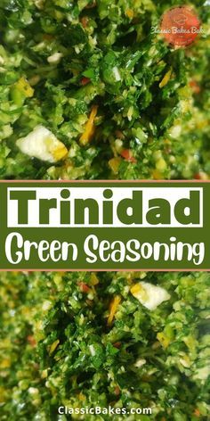 Green Seasoning Trinidad, Trinidad Green Seasoning, Trinidadian Green Seasoning, West Indian Recipes Trinidad, Trini Green Seasoning, Trinidad And Tobago Food Recipes, Carribean Green Seasoning, Caribbean Green Seasoning, Trinidad And Tobago Recipes