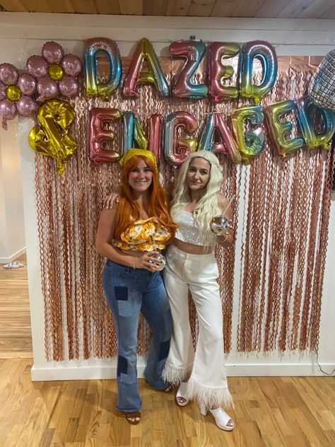 Wig Night Bachelorette, Dazed And Engaged Bachelorette Outfit, Dazed And Engaged Bachelorette Party, Dazed And Engaged Bachelorette, Bridal Themes, Bach Bash, Bridal Theme, Party Wig, Bachelorette Themes