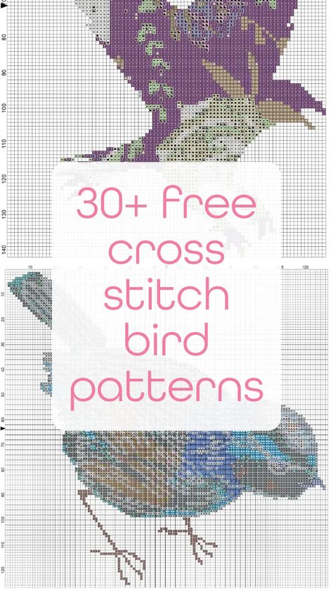 30+ free cross stitch bird patterns - Craft with Cartwright Counted Cross Stitch Patterns Free Birds, Free Bird Cross Stitch Patterns, Free Modern Cross Stitch Patterns, Cross Stitch Bird Pattern Free, Crow Cross Stitch Pattern Free, Birds Cross Stitch Patterns, Free Cross Stitch Patterns Vintage, Cross Stitch Freebies Free Downloads, Modern Cross Stitch Patterns Free