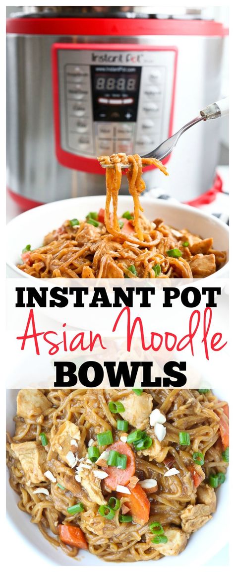 Instant Pot Asian, Instant Pot Asian Recipes, Noodle Bowls Recipes, Asian Noodle, Pot Recipes Easy, Healthy Instant Pot Recipes, Asian Noodles, Easy Instant Pot Recipes, Instant Pot Dinner Recipes