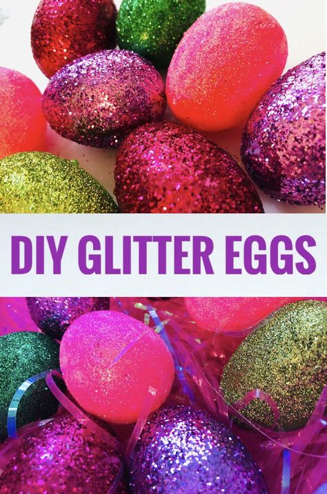 DIY Plastic Glitter Eggs - Glitter On A Dime Easter Craft Ideas For Kids, Easter Craft Ideas, Easter Bunny Cake, Crafty Mom, Plastic Easter Eggs, Craft Ideas For Kids, Unique Easter, Holiday Crafts For Kids, Kids Holiday