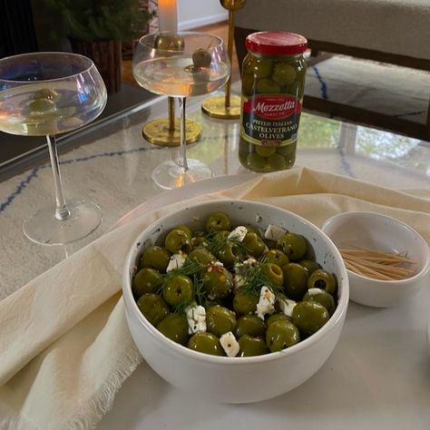 Brocc Your Body, Castelvetrano Olives, Marinated Olives, Light Appetizers, Red Chili Flakes, Fresh Dill, Small Bites, Vegetarian Cheese, How To Dry Oregano