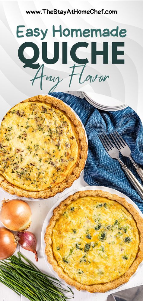 Magnolia Quiche, Home Made Quiche, Basic Quiche Recipes Easy, How To Make A Quiche, Onion Quiche Recipes, Simple Quiche Recipes, Easy Breakfast Quiche, Best Quiche Recipe Ever, Easy Quiche Recipes