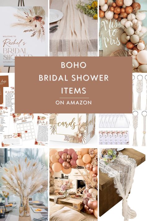 Boho Bridal Shower Flower Centerpieces, Boho Modern Bridal Shower Ideas, Boho Couple Shower Ideas, Bridal Shower Ideas Decorations Boho, Classy Boho Bridal Shower Ideas, Bohemian Balloon Garland, Hobo Bridal Shower Ideas, Boho Backyard Bridal Shower Ideas, Boho Stock The Bar Party