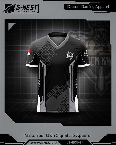 Jersey Esport / Gaming JS-BKN-S4 Custom Gaming Apparel by gnest.id Esport Jersey Design Ideas, Esports Jerseys Design, Jersey Esport Gaming, Gaming Jersey Design, Esport Jersey Design, Jersey Layout, Jersey Esport, Jersey Design Ideas, Best Basketball Jersey Design