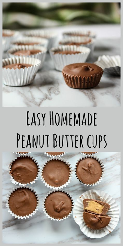 Reeses Peanut Butter Cup Recipe, Homemade Chocolate Candy Recipes, Homemade Chocolate Candy, Peanut Butter Cups Recipe, Dessert Halloween, Reese's Peanut Butter Cup, Homemade Peanut Butter Cups, Easter Recipe, Chocolate Candy Recipes