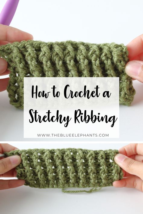 Are your hats too tight? FIx it with this stretchy crochet ribbing and the free Ultimate Guide to Sizing Hats! Perfect fitting beanies every time! Crochet Ribbing, Stretchy Crochet, Ribbed Crochet, Poncho Crochet, Crochet Motifs, Crochet Stitches Tutorial, Crochet Instructions, Crochet Stitches Patterns, Tunisian Crochet