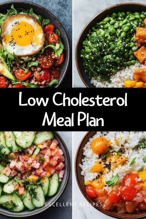 Maintaining a healthy heart starts with the food you eat. High cholesterol is a significant risk factor for cardiovascular diseases, and making smart dietary choices can help keep cholesterol levels in check. #Low Cholesterol Meal PlanNING #low cholesterol low sugar meal plan #low fat low cholesterol meal plan #1200 calorie meal plan low cholesterol #30 day low cholesterol meal plan #cholesterol and low saturated fat diet meal plan #low cholesterol high protein meal plan Good Meals For High Cholesterol, How Lower Cholesterol, Low Fat Cholesterol Diet, Cholesterol Lowering Diet Plan, Easy Recipes For High Cholesterol, High Cholesterol Diet Plan, High Cholesterol Meal Prep, Diet Plan For High Cholesterol, Diet Plan To Lower Cholesterol