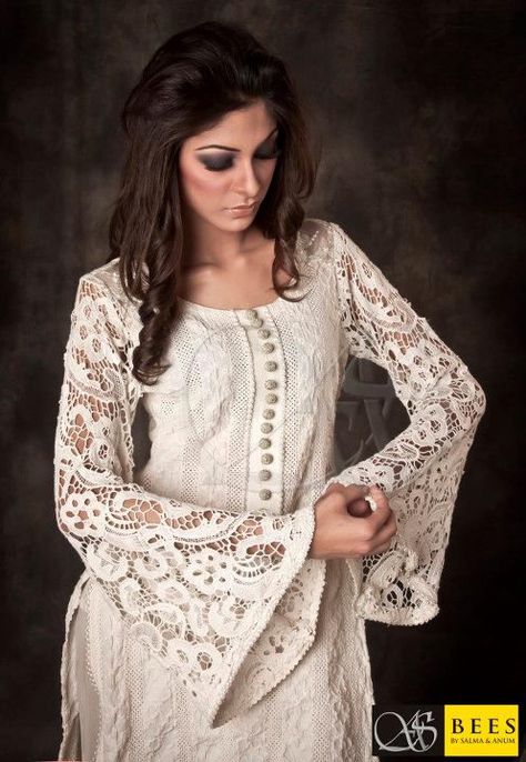 B-E-E-S Party Wear Salwar kameez 2012 | Designer Salma & Anum Dresses Pakistani Bell Sleeves, Bell Sleeves Suit Design, Pakistani Bell Sleeves Suit, Bell Sleeves Suit, Lace Dress Designs Pakistani, Bell Sleeves Kurti, Party Wear Salwar Kameez, Party Wear Salwar, Lace Dress Design