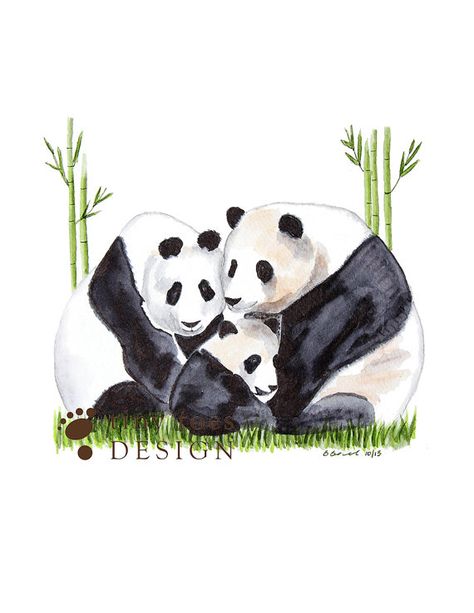 Panda nursery art asian art jungle nursery by TinyToesDesign, $24.00 Panda Bear Art, Panda Wall Art, Wall Art Baby Room, Panda Nursery, Bear Sketch, Panda Family, Panda Drawing, Panda Bears, Jungle Nursery