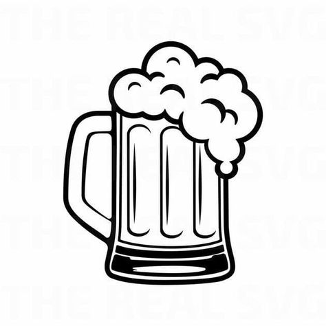 Beer Mug Tattoo, Beer Mug Clip Art, Beer Mug Svg, Beer Drawing, Beer Clipart, Beer Tattoos, Tattoo Homme, Happy Birthday Beer, Beer Images