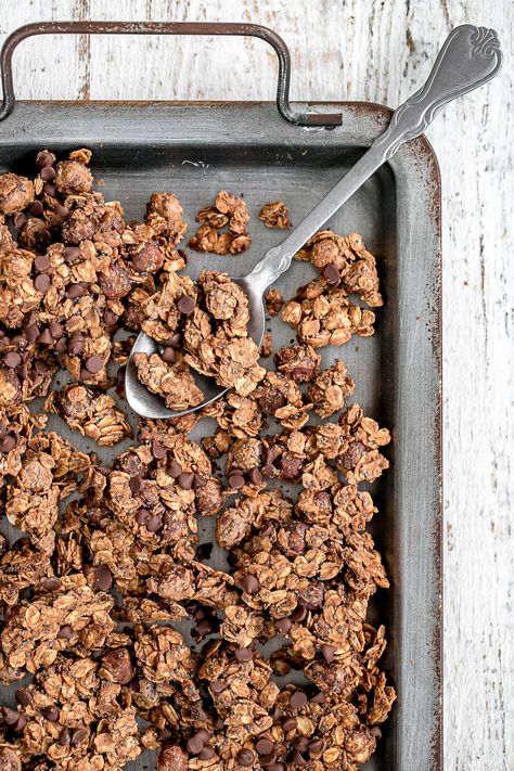 Best Ever Chocolate Hazelnut Granola Hazelnut Granola, How To Make Granola, Best Granola, Chocolate Granola, I Love Chocolate, Granola Recipes, Gluten Free Oats, Homemade Granola, Granola Bars