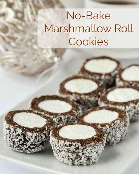 Marshmallow Roll, Quick Christmas Cookie Recipe, Christmas Baking Cookies, Marshmallow Cookies, Rock Recipes, Marshmallow Treats, Easy Bake, Cookies Easy, Roll Cookies