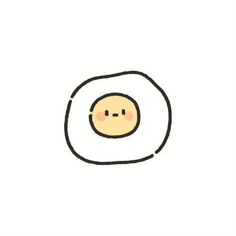 Cute Small Drawings, 심플한 그림, Decal Ideas, Cute Easy Doodles, Cute Egg, Images Kawaii, Doodles Drawings, Small Drawings, Cute Animal Drawings Kawaii