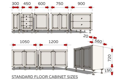 Standard Dimensions For Australian Kitchens (Illustrated) | RENOMART Kitchen Cabinet Dimensions Standard, Standard Kitchen Cabinet Sizes, Diy Wall Cabinet, Kitchen Cabinets Height, Kitchen Cabinet Dimensions, Kitchen Cabinet Sizes, Frameless Kitchen Cabinets, Cabinet Sizes, Kitchen Base Cabinets