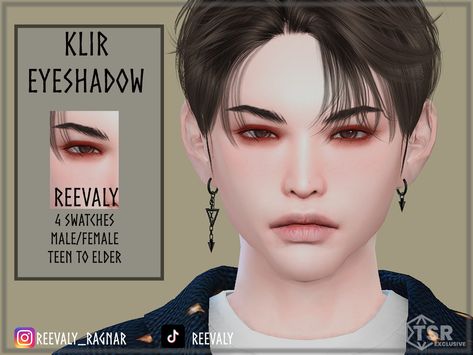 Male Base, Sims 4 Tattoos, Female Base, Makeup Cc, Sims 4 Cc Makeup, Tumblr Sims 4, Red Eyeshadow, Male Makeup, Sims 4 Collections