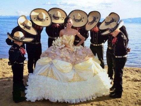 Fiesta on Pinterest | Mexican Themed Weddings, Quinceanera Dresses and Fiestas Mariachi Quinceanera, Charra Quinceanera Dresses, Mariachi Quinceanera Dress, Quinceanera Dances, Quinceanera Dresses Mexican, Quinceanera Pictures, Vestido Charro, Mexican Quinceanera, Mexican Quinceanera Dresses