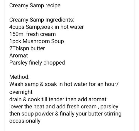 Creamy Samp Recipe, Samp Recipe, Chakalaka Recipe, Cooking Soul Food, Mackerel Recipes, Tasty Recipes Videos, Videos Cooking, South African Recipes, Lunch Recipes Healthy