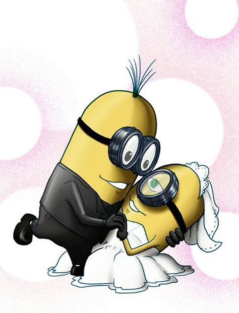 Minion wedding dance Minion Kiss, Minion Wedding, Minions Images, Minion Banana, Minion Movie, Yellow Guy, Minion Pictures, Minions Love, Cute Minions