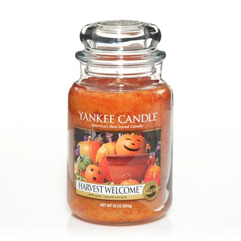 Harvest Welcome™: Yankee Candle: Welcome home! Cozy up with this inviting combination of farm-fresh pumpkins spiced with just the right amount of brisk autumn air. Yankee Candle Fall, Glade Candles, Yankee Candle Scents, Candle Obsession, Yankee Candles, Autumn Candle, Classic Candles, Candle Company, Halloween Candles