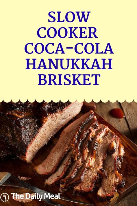 Hanukkah Brisket, Jewish Brisket Recipes, Brisket Recipes Crockpot, Coca Cola Recipes, Cola Recipe, Hanukkah Dinner, Jewish Cuisine, Kosher Cooking, Beef Brisket Recipes