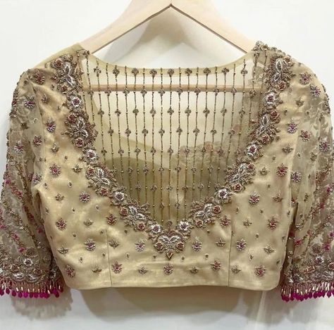 Work blouse #workblouse #maggamworkblouse #designersarees Golden Blouse Designs, Maggam Blouse, Latest Bridal Blouse Designs, Maggam Work Blouse, Latest Blouse Designs Pattern, Best Blouse Designs, New Saree Blouse Designs, Latest Model Blouse Designs, Maggam Works