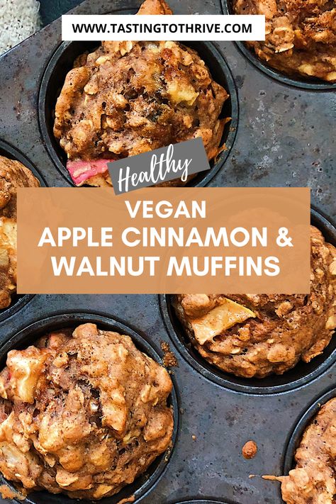 This Apple Cinnamon & Walnut Vegan Muffin Recipe is going to be your new favorite breakfast, snack or dessert recipe!  I have a confession. Pumpkin spice isn’t my favorite fall flavor… Apple cinnamon is. I know that may come as...Read More Vegan Muffin Recipe, Apple Walnut Muffins, Vegan Apple Muffins, Vegan Muffin, Walnut Muffins, Chocolate Chip Muffin Recipe, Vegan Pantry, Vegan Holiday Recipes, Vegan Muffins