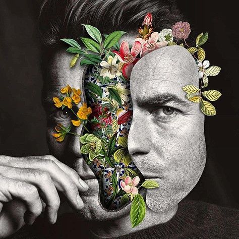 Artist Feature // Faces [UN] Bonded Project by Marcelo Monreal | Love Maegan | Bloglovin’ Faces Art, Galleria D'arte, Surreal Collage, 강아지 그림, Remote Learning, Trendy Flowers, Fashion Collage, Art Et Illustration, A Level Art