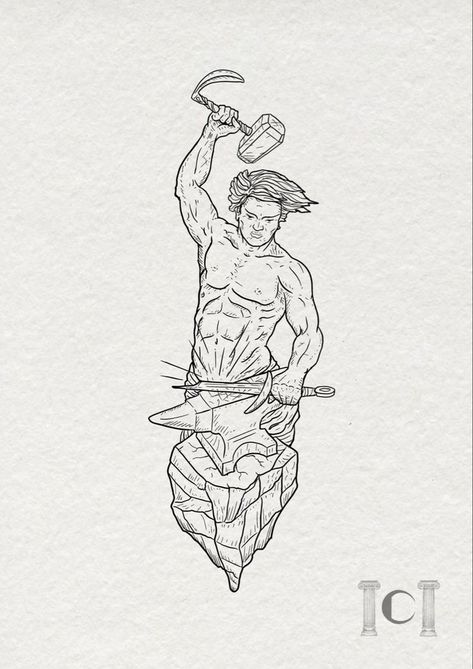 Drawing On Procreate, Hercules Tattoo, Greek God Tattoo, Ancient Art Tattoo, Cherub Tattoo, Medieval Tattoo, Tattoo Apprenticeship, Greek Mythology Tattoos, Mythology Tattoos