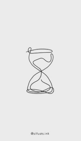 Time Tattoos Minimalist, Small Hour Glass Tattoos For Women, Time Is Fleeting Tattoos, Hourglass Minimalist Tattoo, Tiny Clock Tattoo, Perfect Timing Tattoo, Tattoo Hourglass Clock, One Day At A Time Tattoo Symbol, Fine Line Clock Tattoo