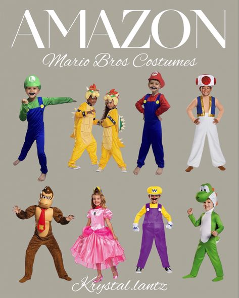 Mario Toad Costume Women, Mario Costume Kids, Mario Girl Costume, Mario Family Halloween Costumes, Halloween Costumes Mario, Mario Character Costumes, Donkey Kong Costume, Brothers Costumes, Mario Costume Diy