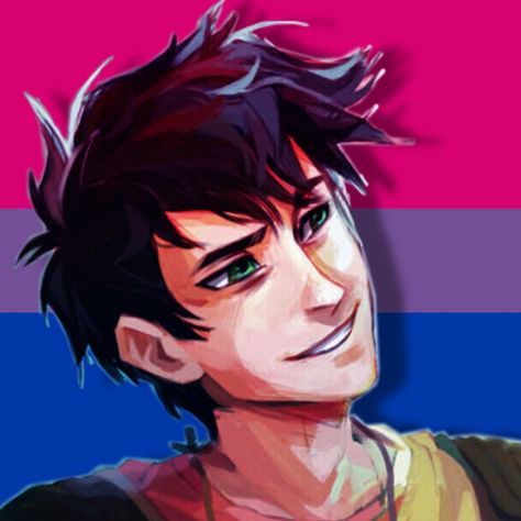 Pride Icons, Bi Flag, Percy Jackson Art, Heroes Of Olympus, Percy Jackson, Profile Picture, Fan Art