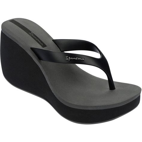 Ipanema Black Flip Flops - Ipanema Lipstick Thong Iv Fem... ($51) ❤ liked on Polyvore featuring shoes, sandals, flip flops, black, grey sandals, black flip flops, grey flip flops, gray sandals and ipanema sandals Indian Shoes, Diy Slippers, Grey Sandals, Fashion Shoes Heels, Heart Shoes, Black Flip Flops, Stylish Sandals, Wedge Heel Sandals, Hot Shoes