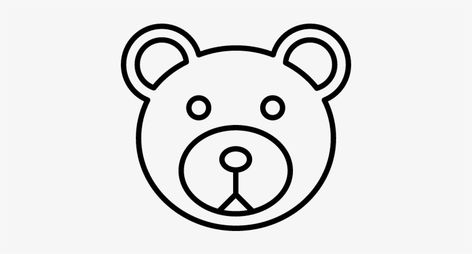 Bear Head Template Free Printable, Bear Head Drawing, Teddy Bear Faces, Bear Face Drawing, Teddy Bear Face, Simple Face Drawing, Teddy Bear Drawing, Class Crafts, Face Outline